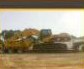 Dump truck being loaded with fill material